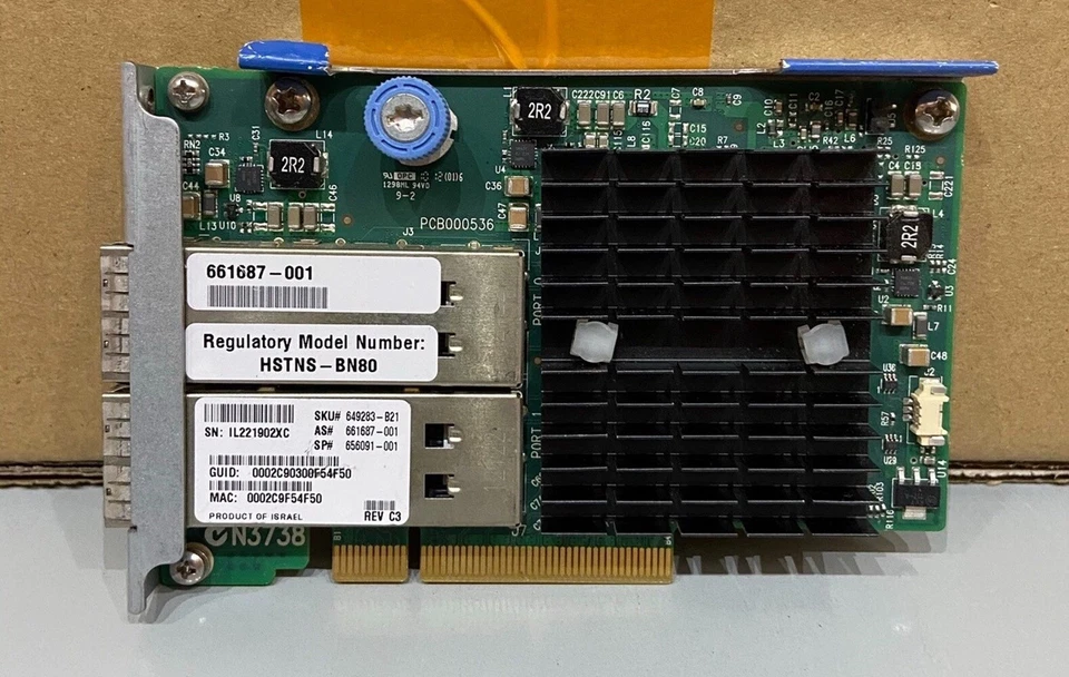 HP Infiniband 10Gb/40Gb 2-port 544FLR-QSFP Adap 661686-001 649282-B21 - Image 4 of 4