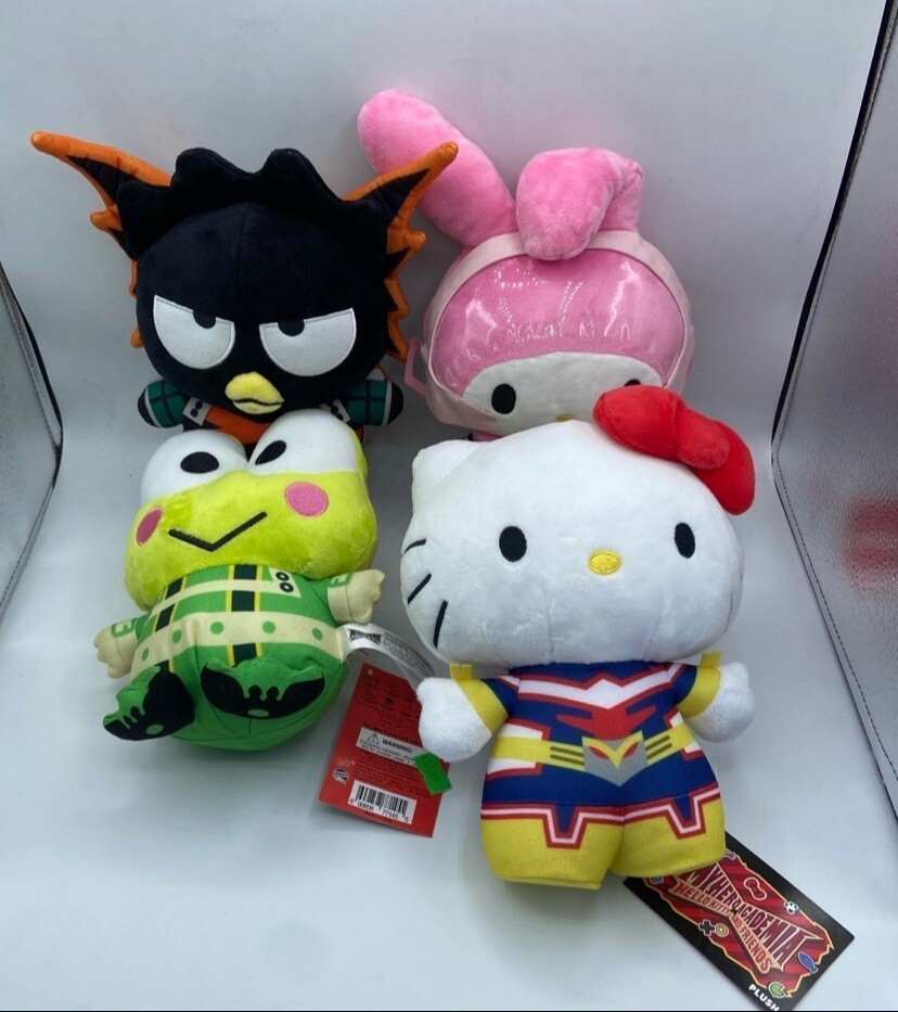 Badtz-Maru, Keroppi, My Melody & Hello Kitty 9” Plush My Hero