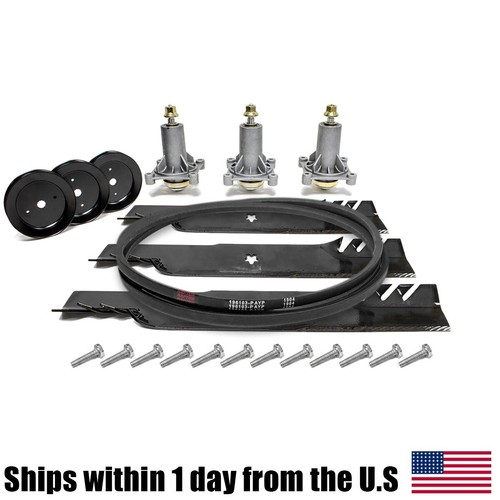 Mower Kit For Husqvarna 54" Deck LGT2654 Spindles Gator Blades Pulleys