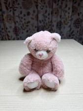 FAO Schwarz Pink Glitter Soft Plush Bear Animal Sitting 7  