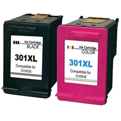 Lot de 2, 3 ou 4 cartouches compatibles 301 XL pour HP DeskJet Envy OfficeJet - Photo 1/2