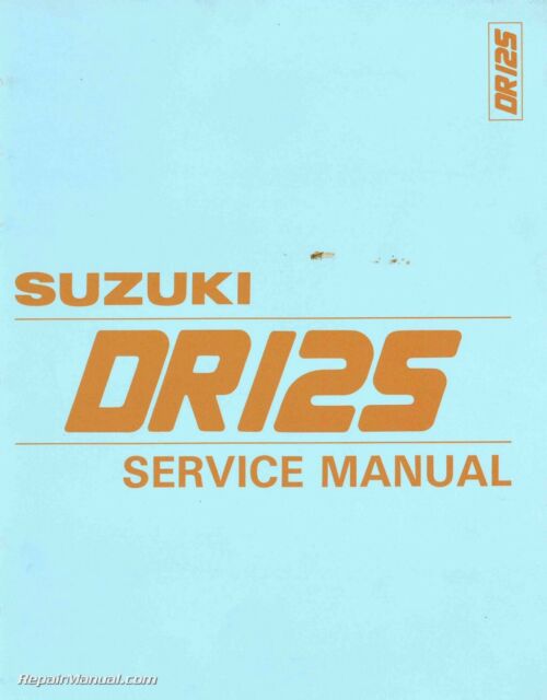 1986 1987 1988 Suzuki DR125 SP125 Motorcycle Service Manual | eBay