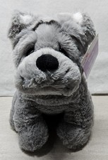 Way To Celebrate Valentine's Day Medium Sitting Bulldog Plush, Gray 10"/New