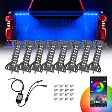 LED Truck Bed Lights, 8 Pods RGB Multi-Color Truck Bed Lighting Kits with