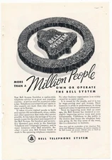 Magazine Ad - 1935 - AT&T / Bell System - Million People
