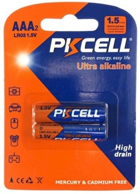 2x PKCELL Ultra  alkaline AAA LR03 2er Blister für Kamera Fernbedienungen 1,5V