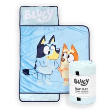 Kids Nap Mat with Embedded Pillow Blanket Soft 46"x20" Microfiber Sleepin...