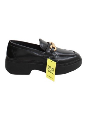 FitFlop flache Damenschuhe UK 6 schwarz 100 % Kunstleder Halbschuh
