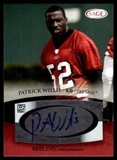 2007 SAGE Autographs Red Patrick Willis Rookie Auto Ole Miss Rebels #A59