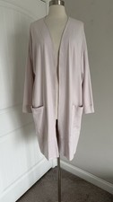 EILEEN FISHER OPEN FRONT JERSEY STRETCH COTTON DUSTER CARDIGAN SZ XL MADE IN USA