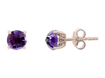 EFFY 1.81 c.t t.w. Amethyst Earrings in 14K Rose Gold NWT