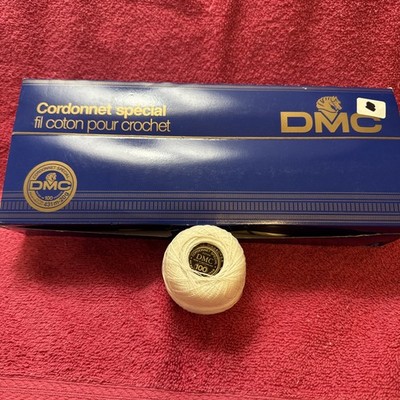 10 Balls DMC Cordonnet Special Crochet Thread - Art.151 100 BLANC White 20 Grams