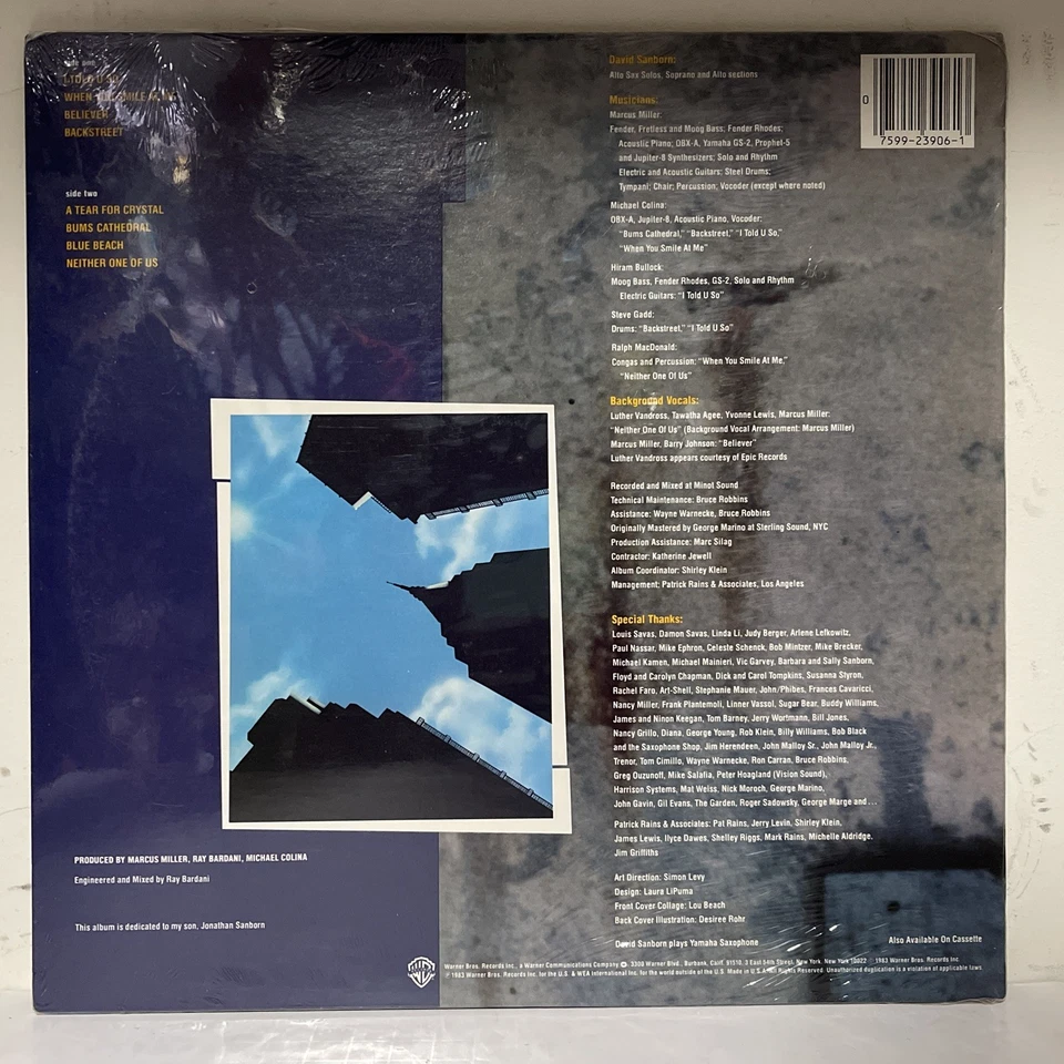 DAVID SANBORN - Backstreet (LP, Vinyl Record, 1983) - Image 3 of 4
