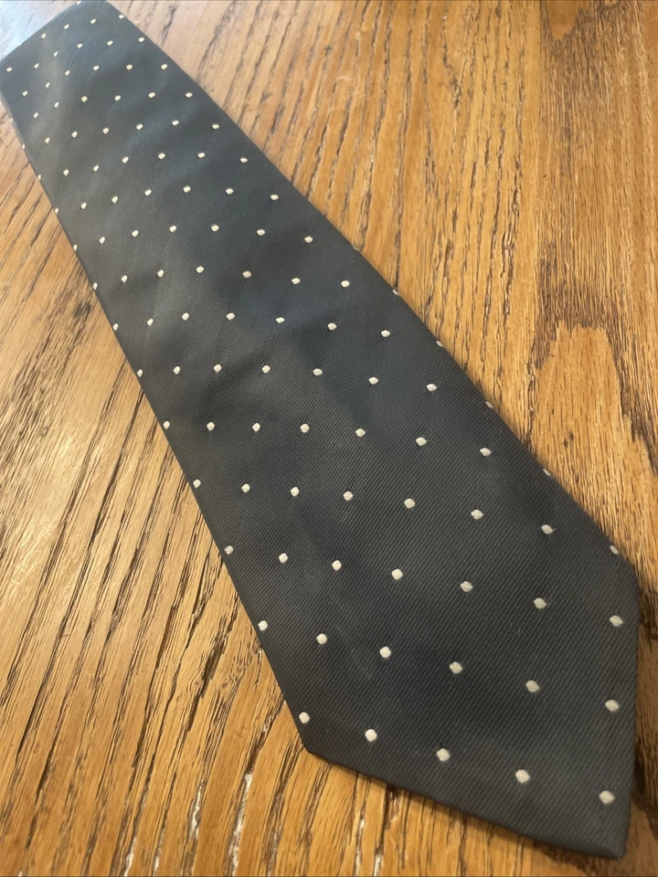 Corbata ancha vintage usada en excelente estado años 60 70 Wemlon por Wembley poliéster mod patrón de puntos Foto 2 de 4