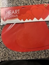 Beistle Valentine's Day Heart Cutouts 9 Pack 4 To 12 Inches