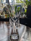 Steuben Glaas George Thompson Vintage #8090 Crystal Rose Flower Vase 12in