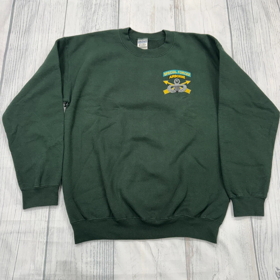 Sudadera de Colección Fuerzas Especiales Aerotransportada M Boinas Verdes Ejército de Estados Unidos Militar Veterinario Para Hombres Foto 2 de 4