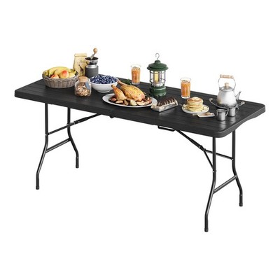 EUGAD Klappbar Campingtisch Gartentisch Falttisch Balkontisch Partytisch Schwarz