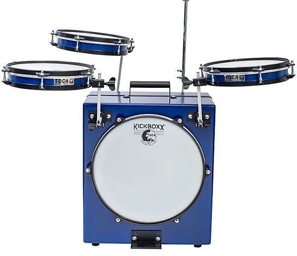 Crack Issue ** Toca KickBoxx Pro Suitcase Drum Set - Cobalt Blue