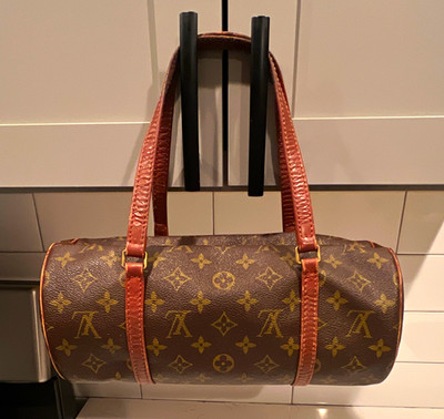 Louis Vuitton Monogram Papillon Cylinder Shoulder Bag With COA!