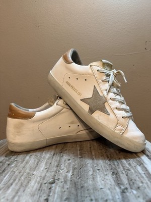 GGDB GOLDEN GOOSE SUPERSTAR SNEAKERS - WHITE with BROWN - WOMENS 38 *LIMITED ED