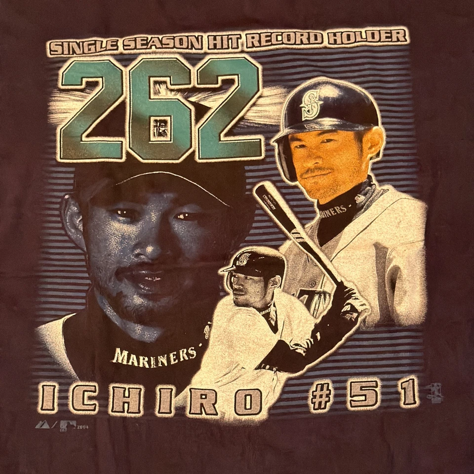 Camisa De Colección MLB Majestic Ichiro Suzuki Seattle Mariners Temporada Récord Talla XL Foto 2 de 4