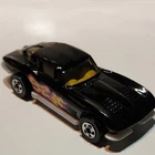 CORVETTE STINGRAY * 1979 Hot Wheels * Die Cast Car - Black - Flames - Vintage