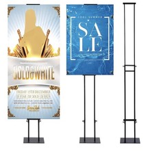 Vaiigo Pedestal PosterSign Stand for Double Sided Display,Adjustable PosterBoard