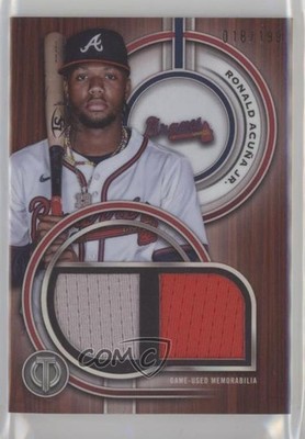2025 Topps Tribute Single Player Dual Relics 18/199 Ronald Acuna Jr Acuña 16wc