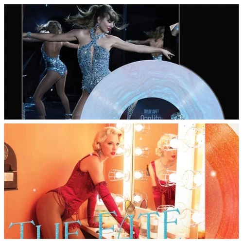 Taylor Swift - 2 X Fate Of Ophelia 7" Vinyls - Orange Glitter & Opalite Blue Ltd