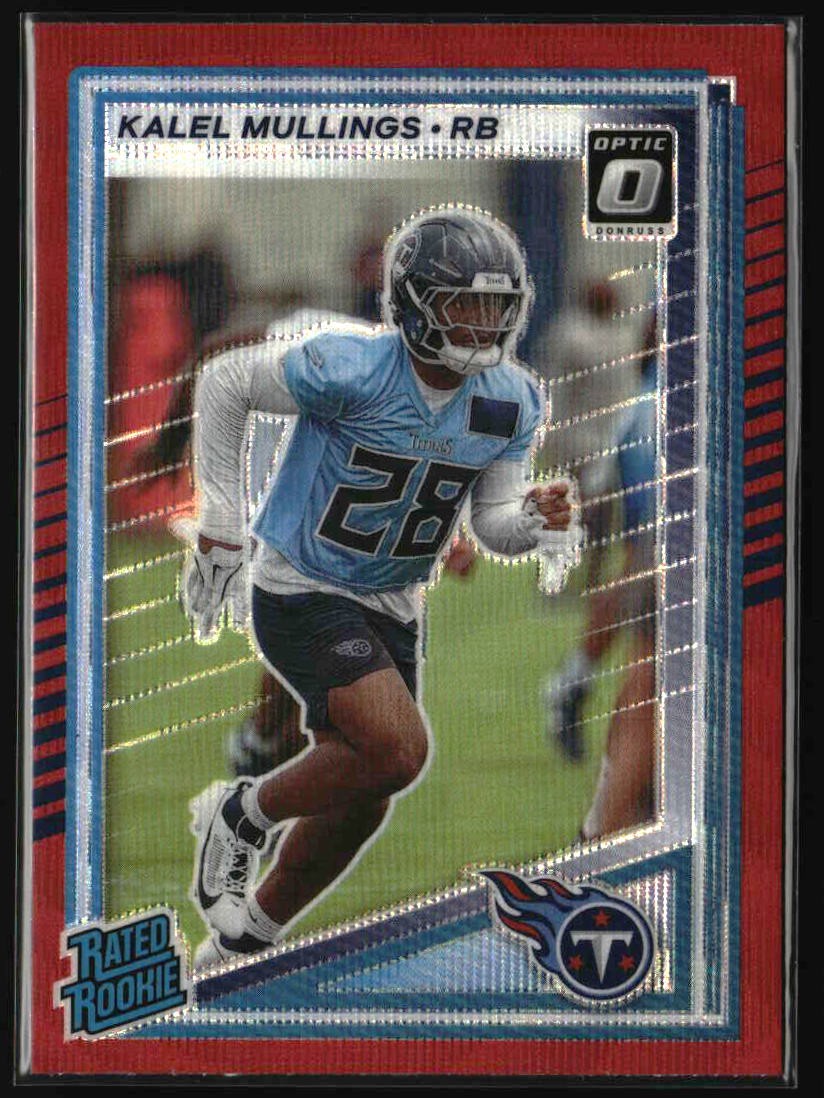 2025 Donruss #378 Kalel Mullings Optic Rated Rookies Preview Red Wave