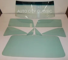 1966 1967 Ford Fairlane Mercury Comet Hardtop Glass Windshield Sides Back Green