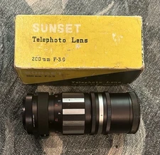 Vintage Sunset 200mm f/3.9 Telephoto Lens for Pentax K Mount Japan Manual Focus