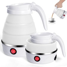 0.6L Elektrischer Wasserkocher Mini Faltbarer Wasserkessel Tragbarer Weiß DHL
