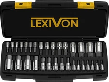 LEXIVON Master HEX Bit Socket Set, Premium S2 Alloy Steel | Complete 32-Piece,