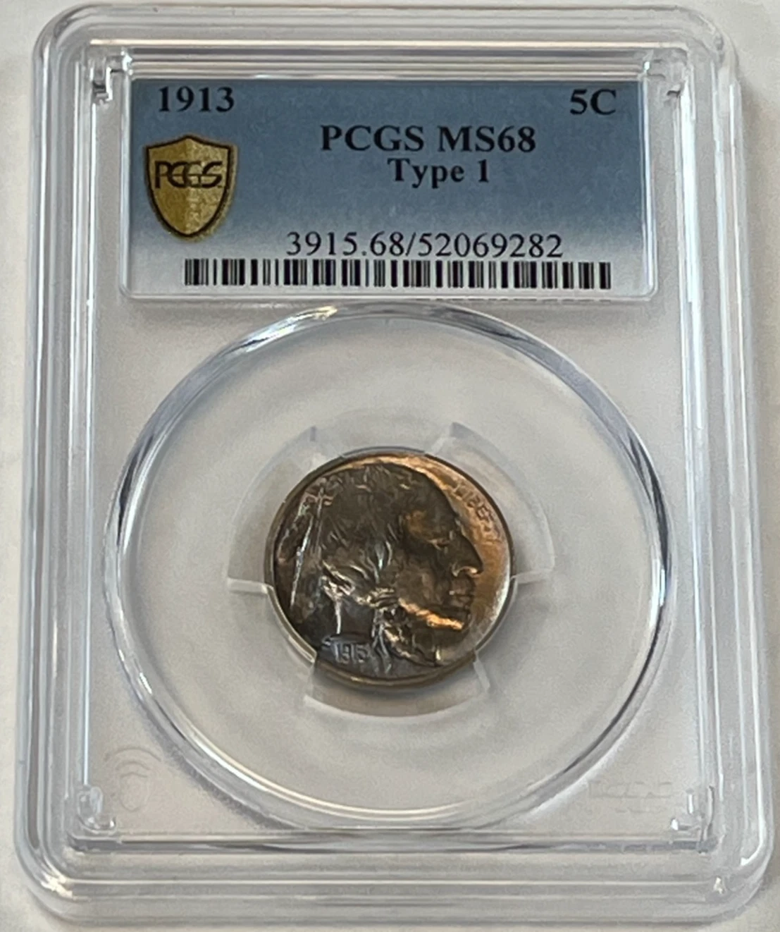 1913 Buffalo Nickel Type 1 5C PCGS MS68 - Beautifully Toned!