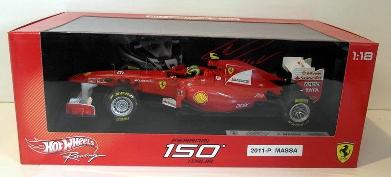 Hot Wheels 1/18 Scale diecast - W1074 Ferrari 150 Italia F. Massa F1 #6 - Image 4 of 4