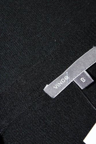 Vince Womens Wool V- Neck Long Sleeve Knitted Basic Sweater Black Size S - Picture 4 of 6