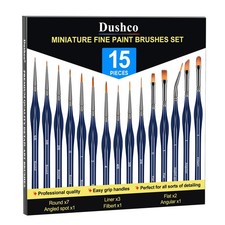 Detail Paint Brushes Set - 15Pcs Miniature Paint Brushes, Art Painting for