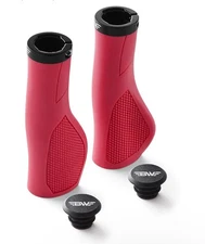 BW USA Ergo-Lock 2.0 Grips Dual Lock-On MTB Bike Handlebar Grips Red
