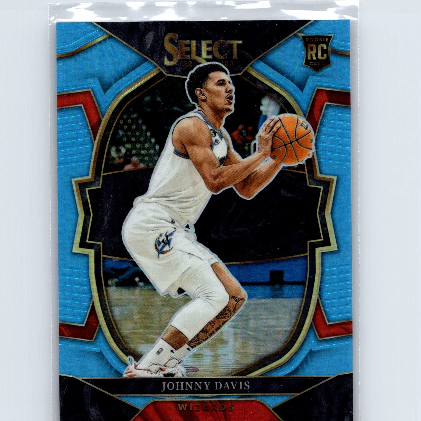 2022-23 Panini Select Johnny Davis Rookie #100 Light Blue /299 Wizards
