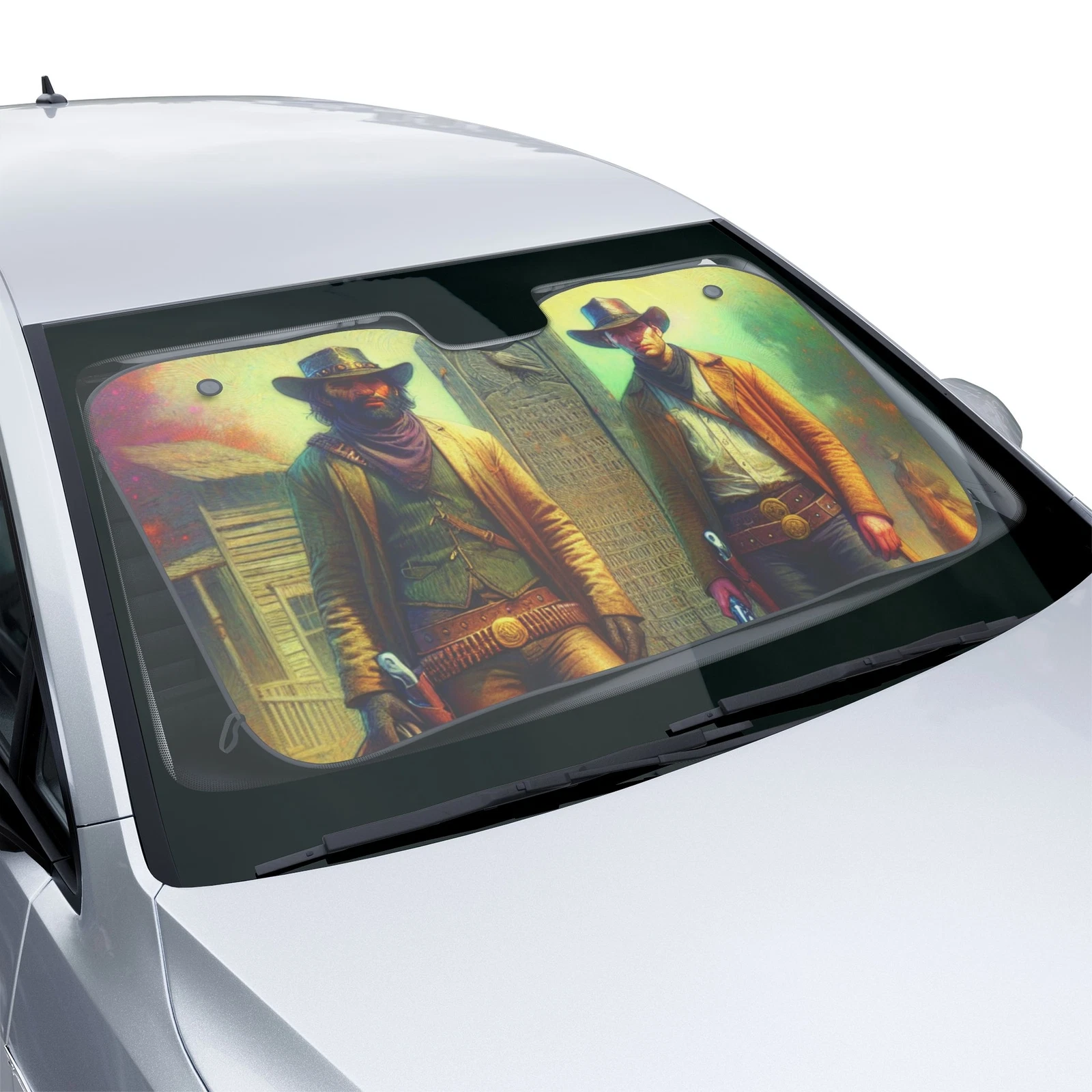 Old West Cowboys Car Sun Shades | UV Protection, Auto Accessories, Window [...]