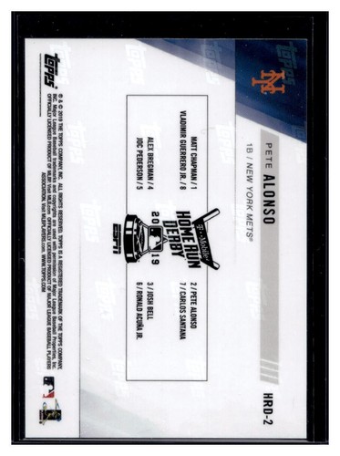 2019 Topps Now #HRD-2 Pete Alonso Home Run Derby RC Rookie Card (Qty) - Picture 2 of 2