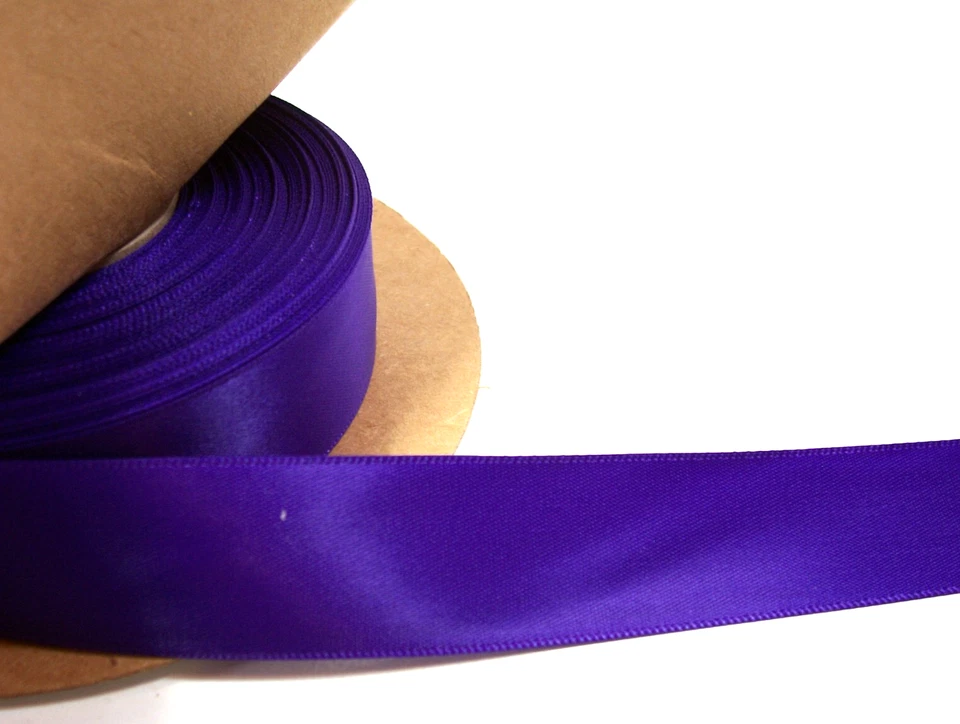 Regal Purple Double-Face Satin Ribbon 7/8" wide x 10 yards Offray Polyester B43 - Image 2 of 4