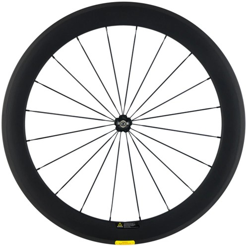 700C Road Bike Carbon Fiber Wheelset Clincher 60x23mm with Basalt Brake Surface - Picture 9 of 12