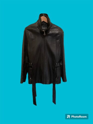 Vintage Colebrook & Co Womens Large Black Leather 