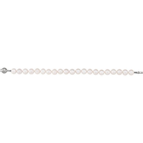 Freshwater Cultured Pearl 7.75" Bracelet In Sterling Silver - 第 1/1 張圖片