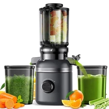 Juicer Machines Cold Press Juicer, Powerful Slow Juicer - Ultra-Quiet & Easy Cle