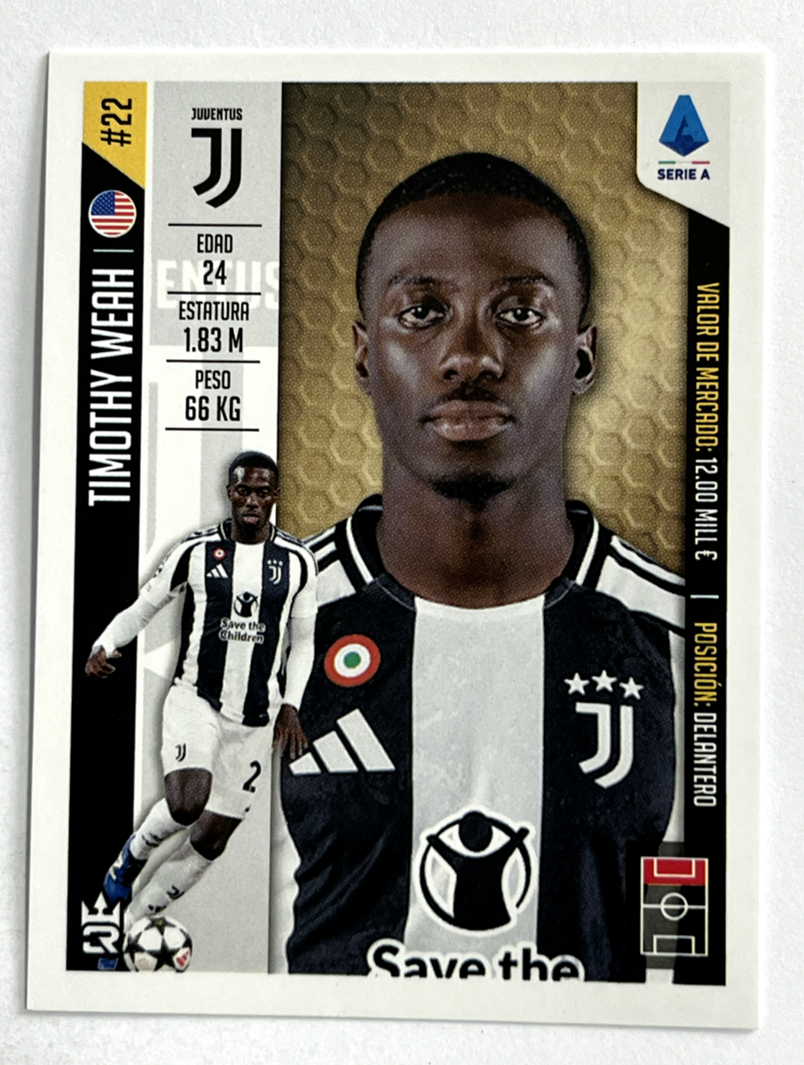 2024 The Kings Of Soccer 3R Sticker #275 TIMOTHY WEAH Juventus De
