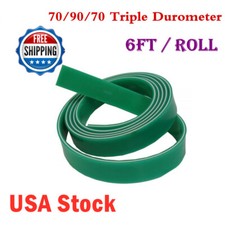 US Stock 6ft Roll 70/90/70 Triple Durometer Silk Screen Printing Squeegee Blade